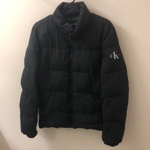 Black Boxy Puffer Coat